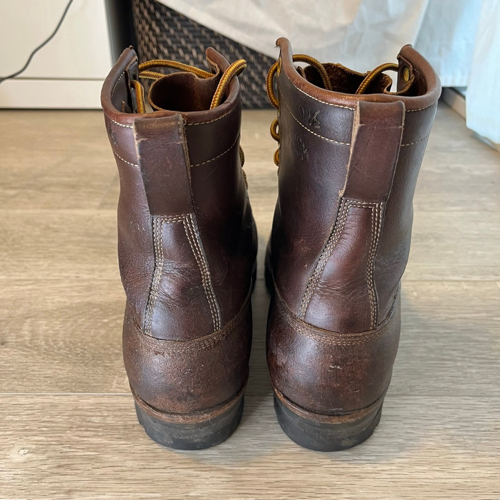 Vintage 70s Dayton Boots Steel Toe Work Boots Vibram Sole Made in Canada Men 9.5 - Picture 7 of 12